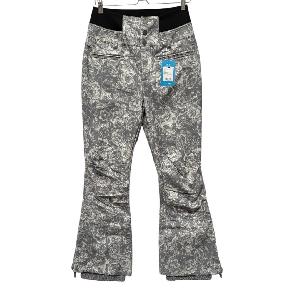 Roxy Rising High Shell Waterproof Flare Leg Ski Snow Pants Size Medium NEW